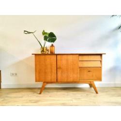 Vintage dressoir lowboard wandmeubel kast teak retro jaren