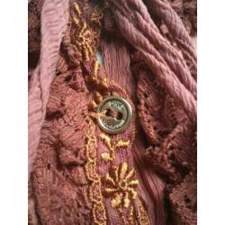 Dolce & Gabanna D&G Romantische blouse M 38 Terra 100% Zijde