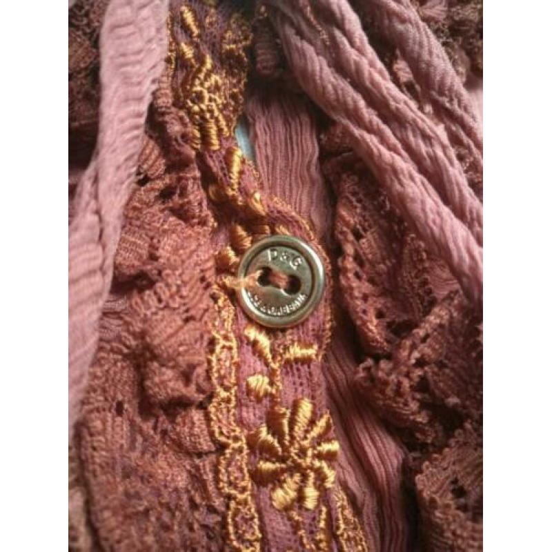 Dolce & Gabanna D&G Romantische blouse M 38 Terra 100% Zijde