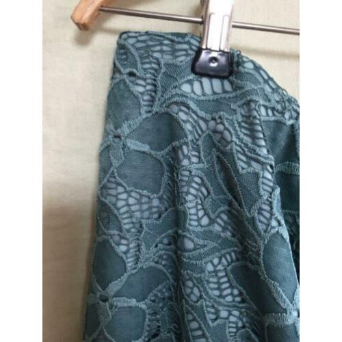 prachtige stretch rok mint groen maat 52 plussize