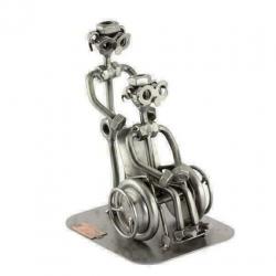 Verpleger met patient in rolstoel - steelman, geschenk, kado