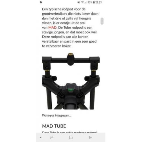 Nieuwe mad tube rodpod