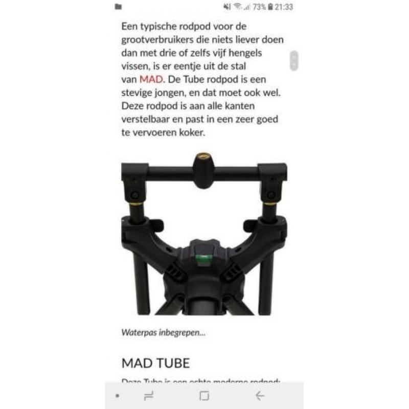 Nieuwe mad tube rodpod