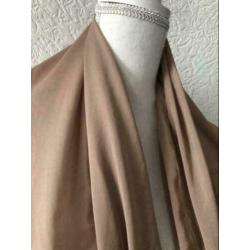 Polyester gorgette sjaal - bruin - 82 x 223 cm