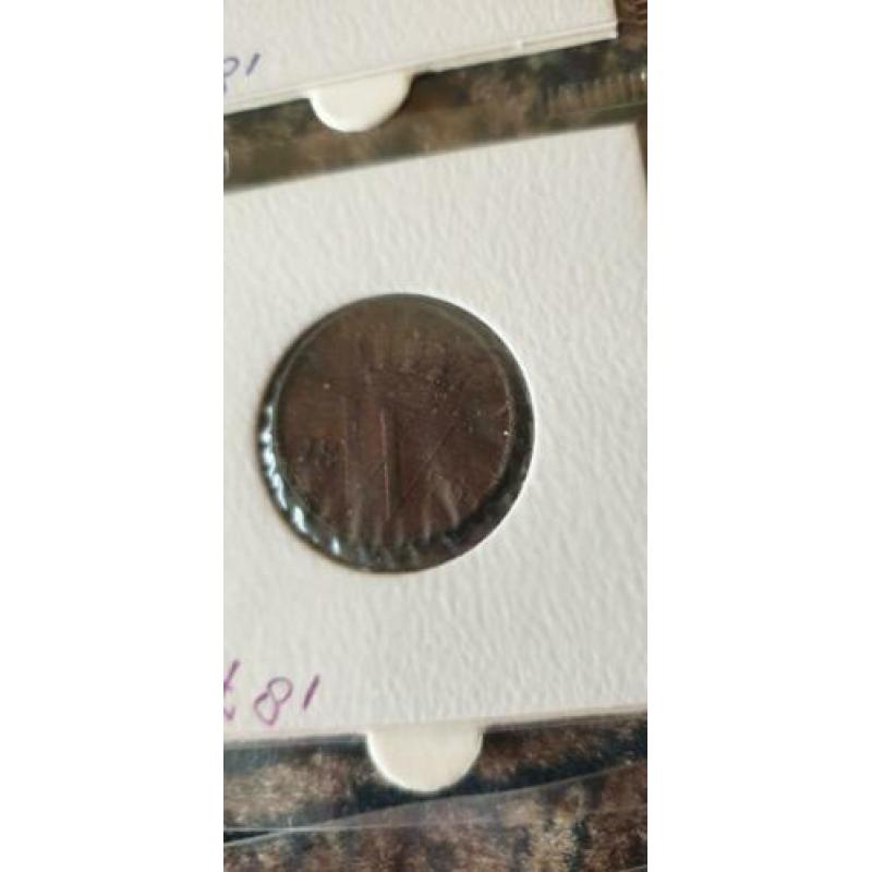 Lotje nederland 2.5 cent stukken en 1x1 cent 1876