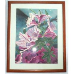 Mooi schilderij aquarel van Robert Parkison, gesigneerd