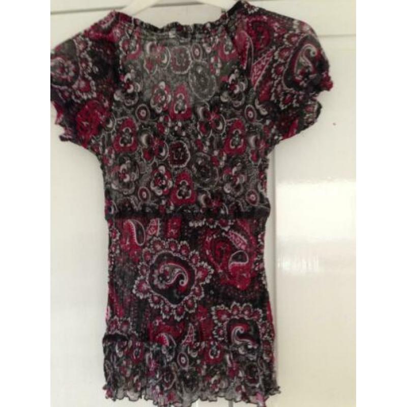 Street One Blouse Grijs Roze Voile Maat 36 S