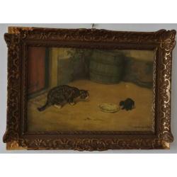 Schilderij: poes en kitten