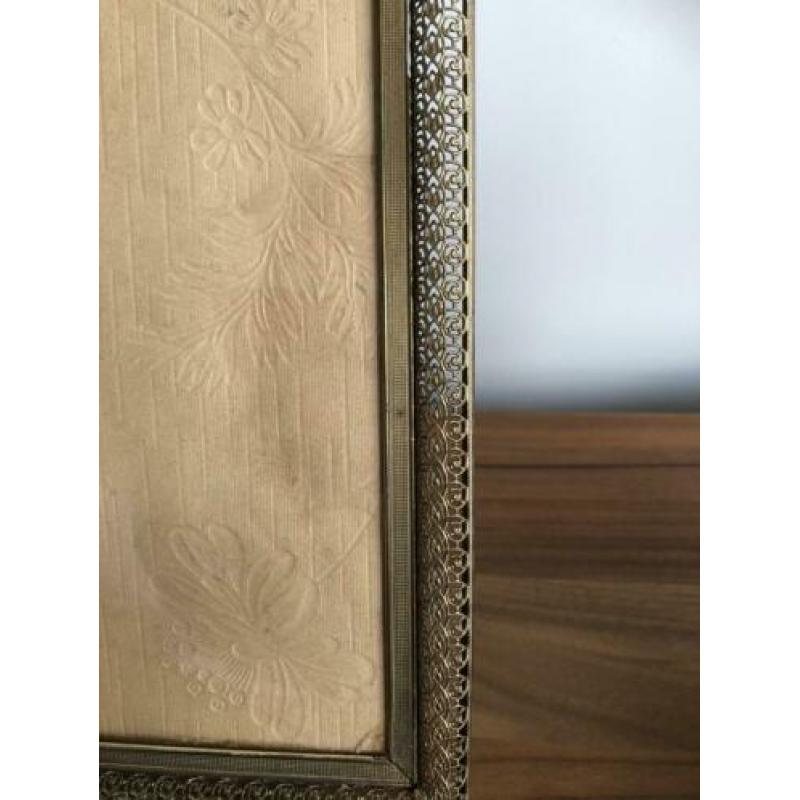 Vintage baroque fotolijst met goud-brons opengewerkte rand