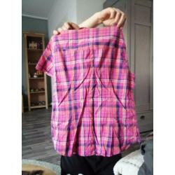 Roze plaid/ruitjes blouse met korte mouwen van de h&m
