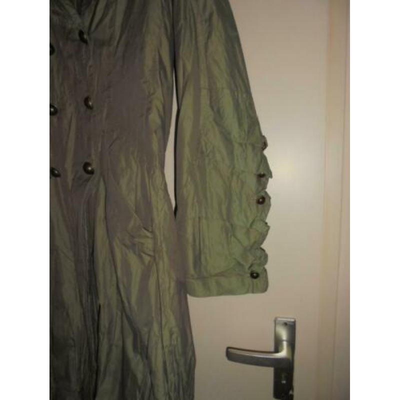 Prachtige groene jas van greenstone aparte details maat 38