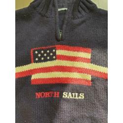 Prachtige trui zonder draag sporen. 100% wol. NORTH SAILS