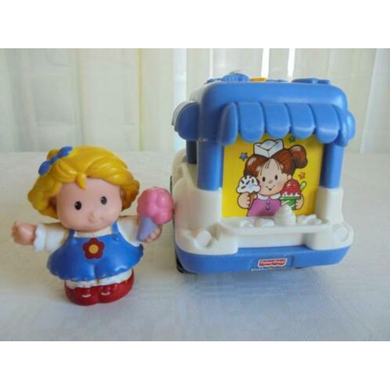 IJsco wagen met geluid 2 popjes little people