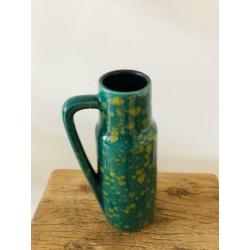 W-Germany Scheurich vintage vaas groen met oor