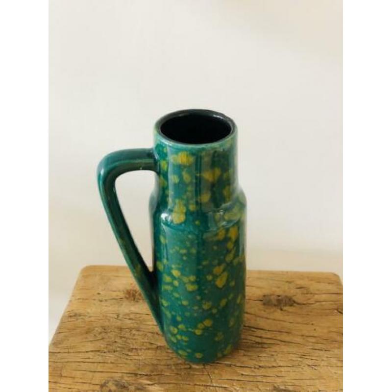 W-Germany Scheurich vintage vaas groen met oor