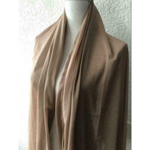Polyester gorgette sjaal - bruin - 82 x 223 cm