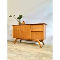 Vintage dressoir lowboard wandmeubel kast teak retro jaren