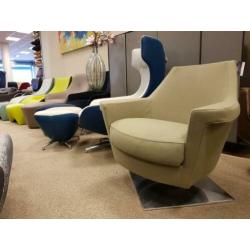 Nieuw Molinari Giulietta Draaifauteuil Groen wolstof Stoel