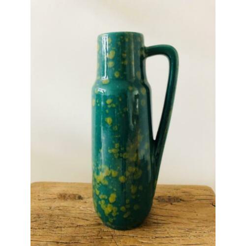 W-Germany Scheurich vintage vaas groen met oor