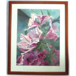 Mooi schilderij aquarel van Robert Parkison, gesigneerd