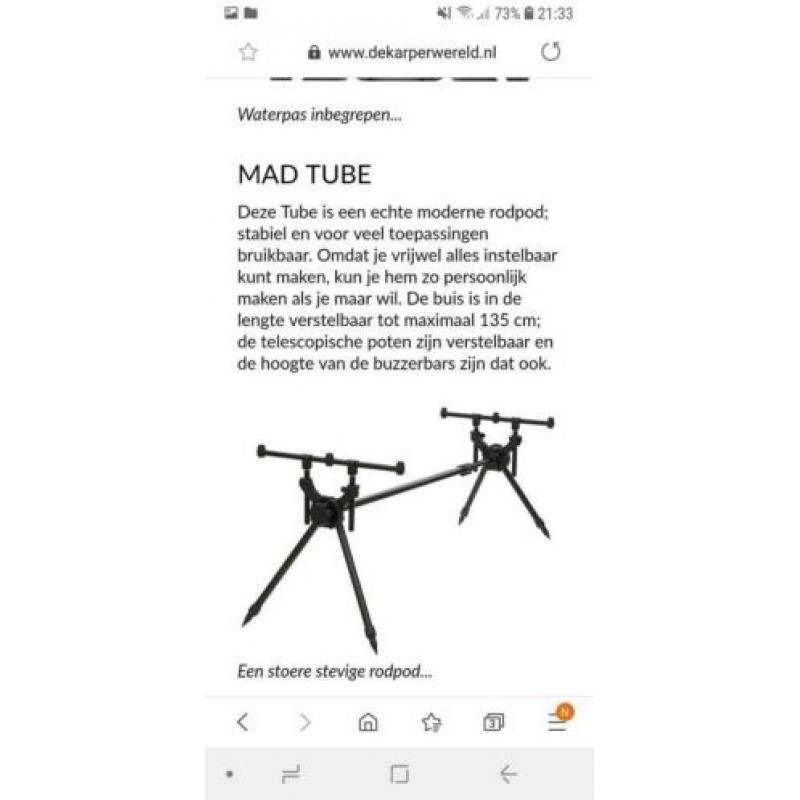 Nieuwe mad tube rodpod