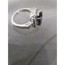 Prachtige 925zilveren ring met amethist maat 20