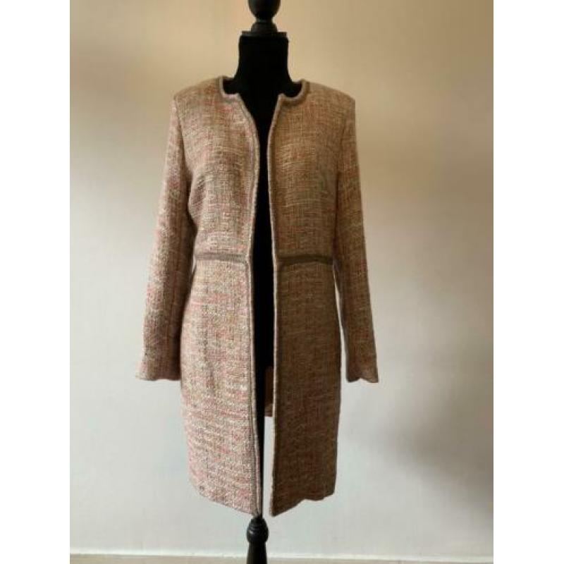 Roze wollen vintage tweed jasje SALE