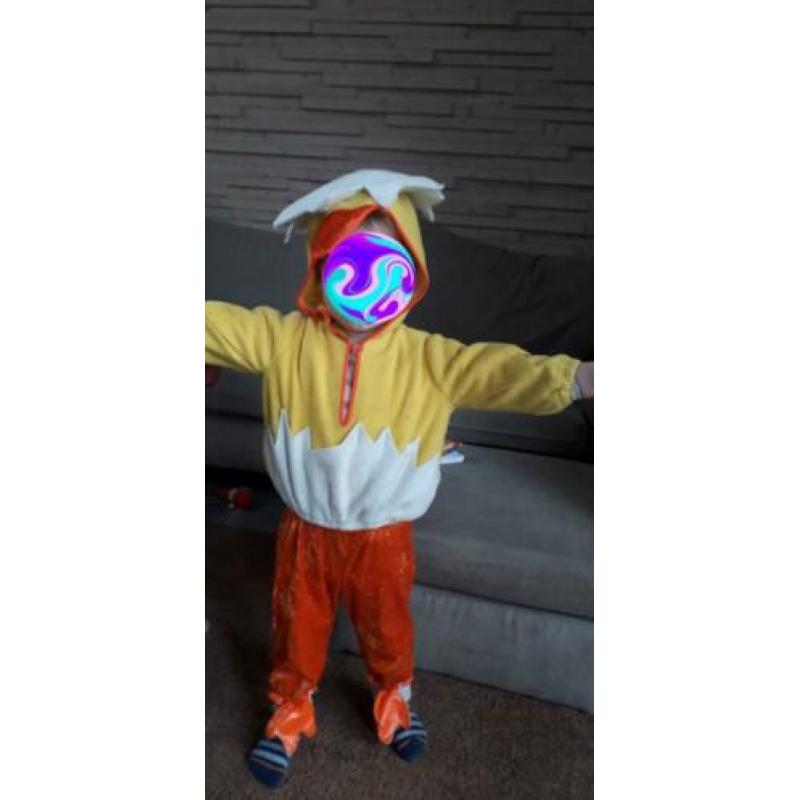 Carnavalspak kuikentje maat 86 voor baby/peuter