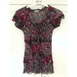 Street One Blouse Grijs Roze Voile Maat 36 S