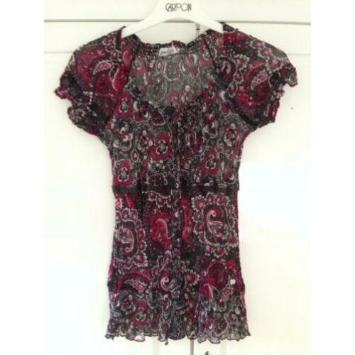Street One Blouse Grijs Roze Voile Maat 36 S