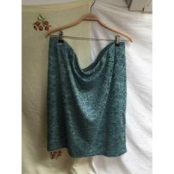 prachtige stretch rok mint groen maat 52 plussize
