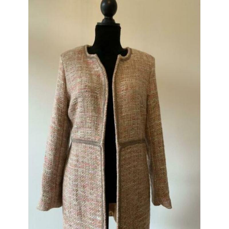 Roze wollen vintage tweed jasje SALE