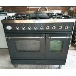 Nette staat Antraciet Boretti Fornuis met 90 cm breed