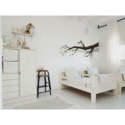 2x meegroeibedden peuterbed wit hout