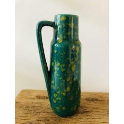 W-Germany Scheurich vintage vaas groen met oor