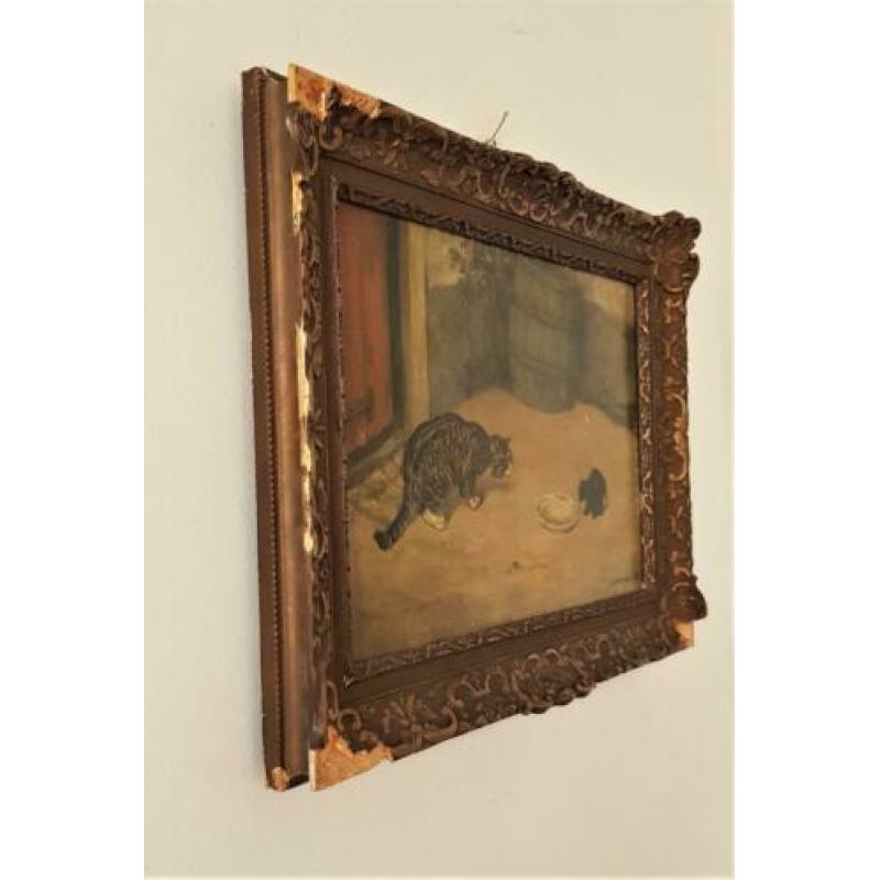 Schilderij: poes en kitten