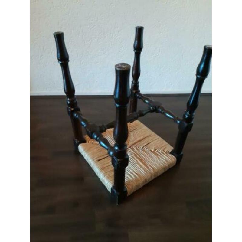 Kruk hout met sisal