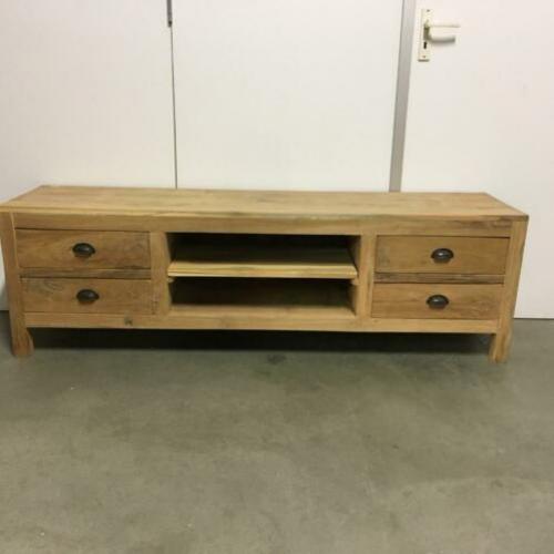 TV meubel - massief teak - 160 cm breed - 4 lades -TTM Wonen