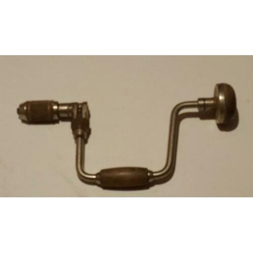 Antieke Stanley handboor met houten greep. In goede staat