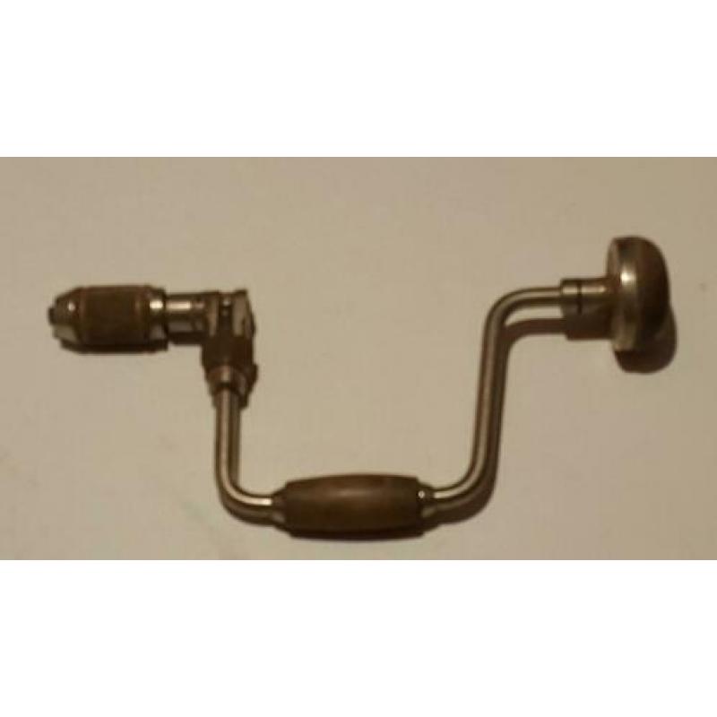 Antieke Stanley handboor met houten greep. In goede staat