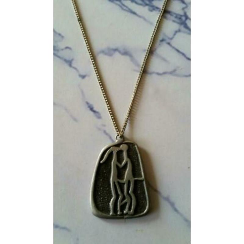 Vintage modernistische ketting, Bent Blomqvist design.