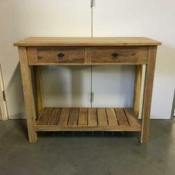 Sidetable - 2 lades - 100 x 40 cm - massief Teak - TTM Wonen
