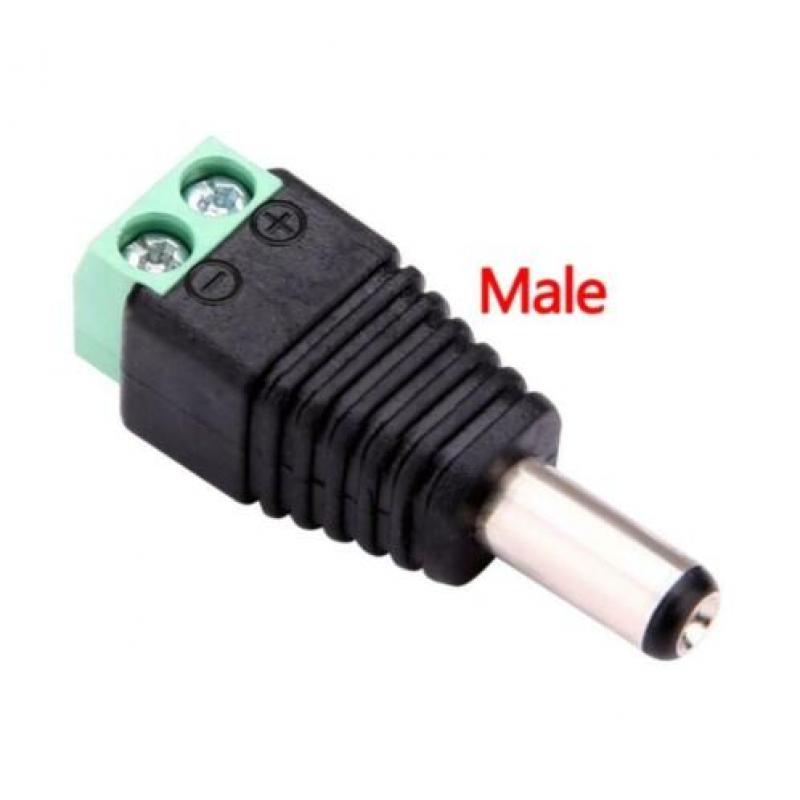 5.5mm x 2.1mm DC Power Cable Female / Male Plug Connector