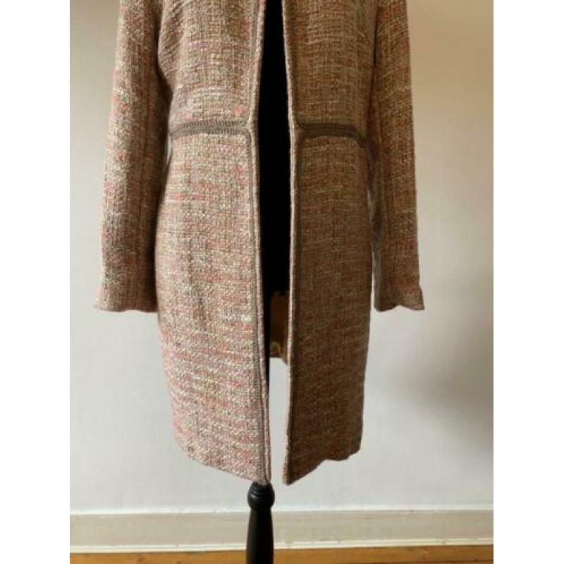 Roze wollen vintage tweed jasje SALE