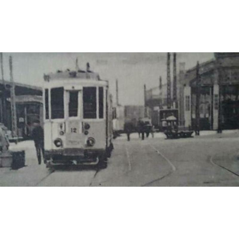 Briefkaart Zeist Stationsplein met elektrische tram 12