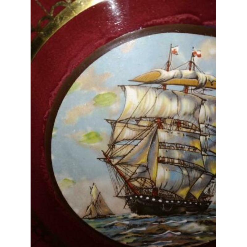 H.Bequet Quaregnon keramisch wandbord met VOC schip