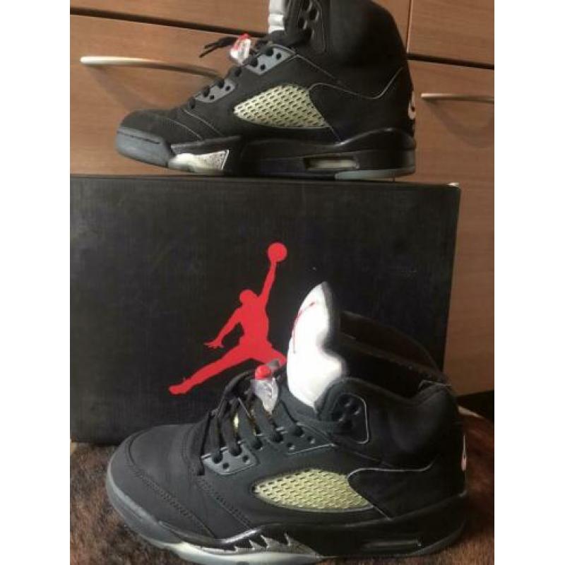 Nike Air Jordan 5 Retro OG Black/Metallic Silver mt 42.