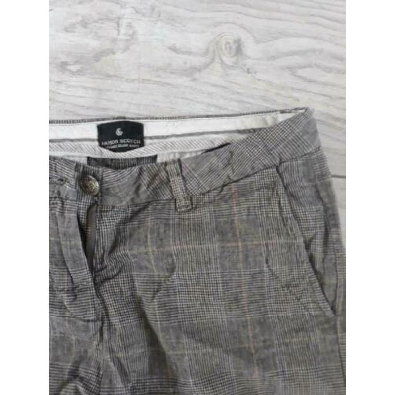 Geruite Maison Scotch broek maat 28/32 Dames maat 38
