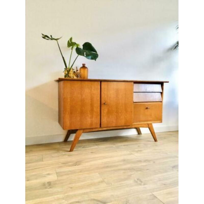 Vintage dressoir lowboard wandmeubel kast teak retro jaren