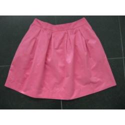 Roze rok glansstof, katoen, maat S H&M, plooien